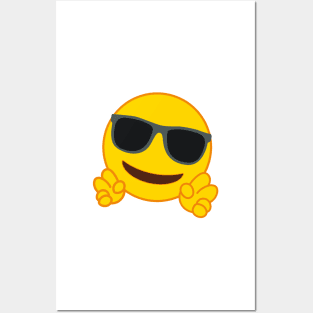 sunglass smart face emoji fan art Posters and Art